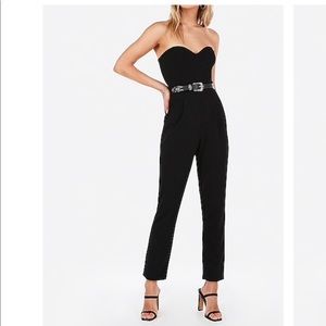 Black Strapless Romper